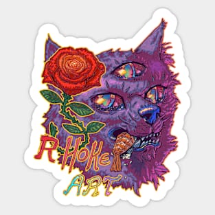 RHokeArt Wolfcat Sticker